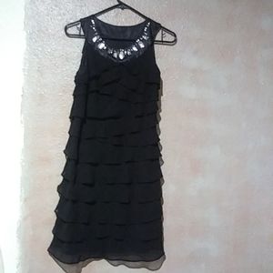 Black Frilly Dress with jewels